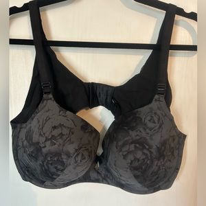 Torrid 42D Black Roses Bra